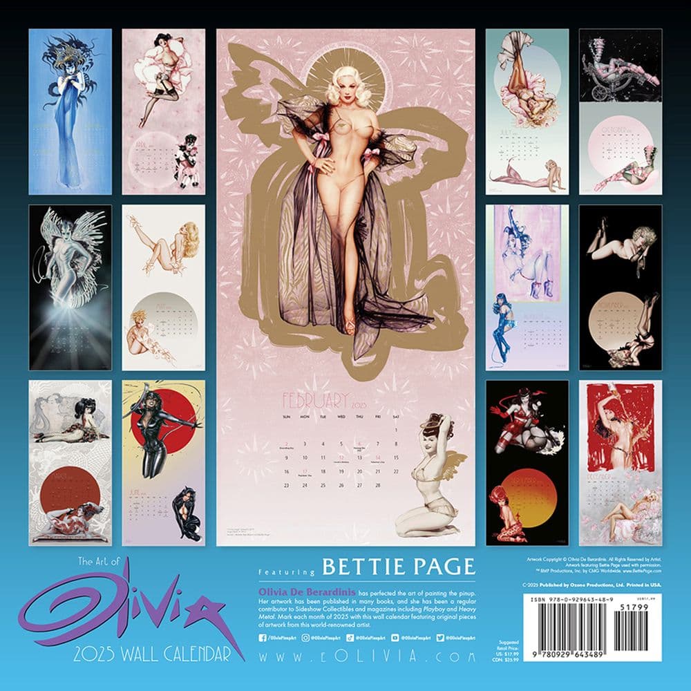 Olivia 2025 Wall Calendar First Alternate Image