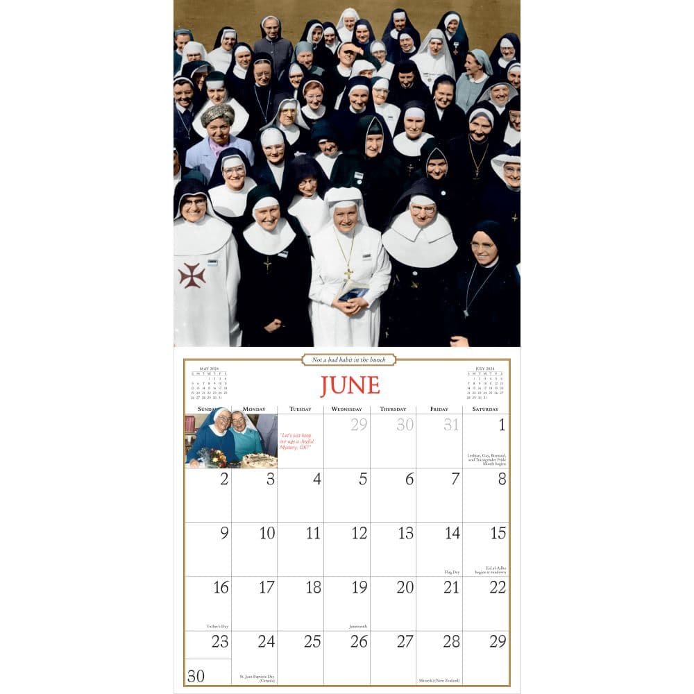 Nuns Having Fun 2024 Wall Calendar Alternate Image 2