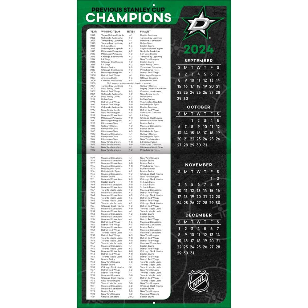 NHL Dallas Stars 2025 Wall Calendar First Alternate Image width="1000" height="1000"