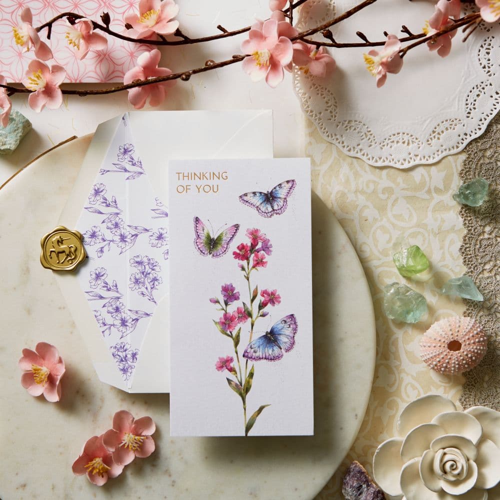 Detailed Monarch Butterflies Get Well Card Seventh Alternate Image width="1000" height="1000"