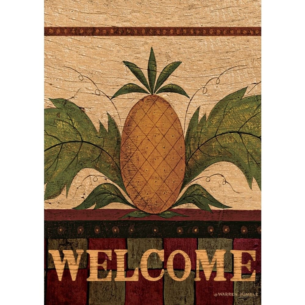 Welcome Pineapple Outdoor Flag-Mini - 12 x 18 by Warren Kimble Main Image