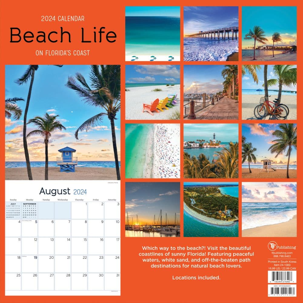 Beach Life Gulf Coast 2024 Wall Calendar First Alternate Image width=&quot;1000&quot; height=&quot;1000&quot;