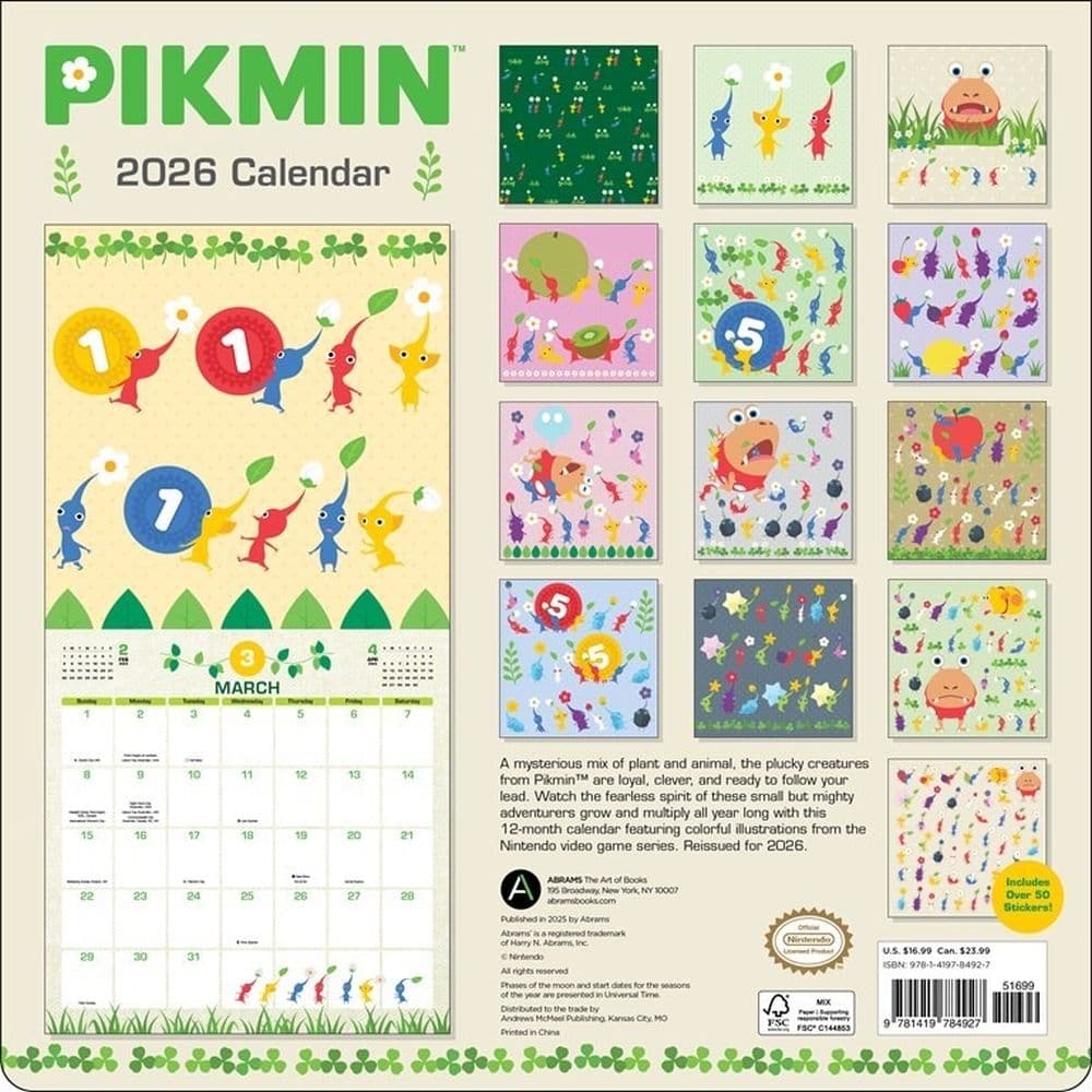 Pikmin 2026 Wall Calendar First Alternate Image