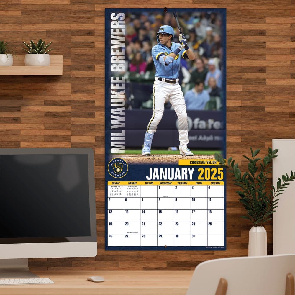 MLB Milwaukee Brewers 2025 Wall Calendar Fourth Alternate Image