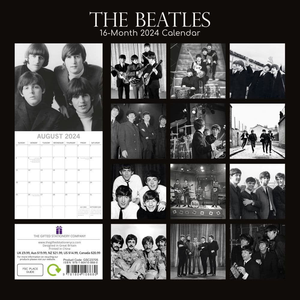 Beatles 2024 Wall Calendar First Alternate Image width=&quot;1000&quot; height=&quot;1000&quot;