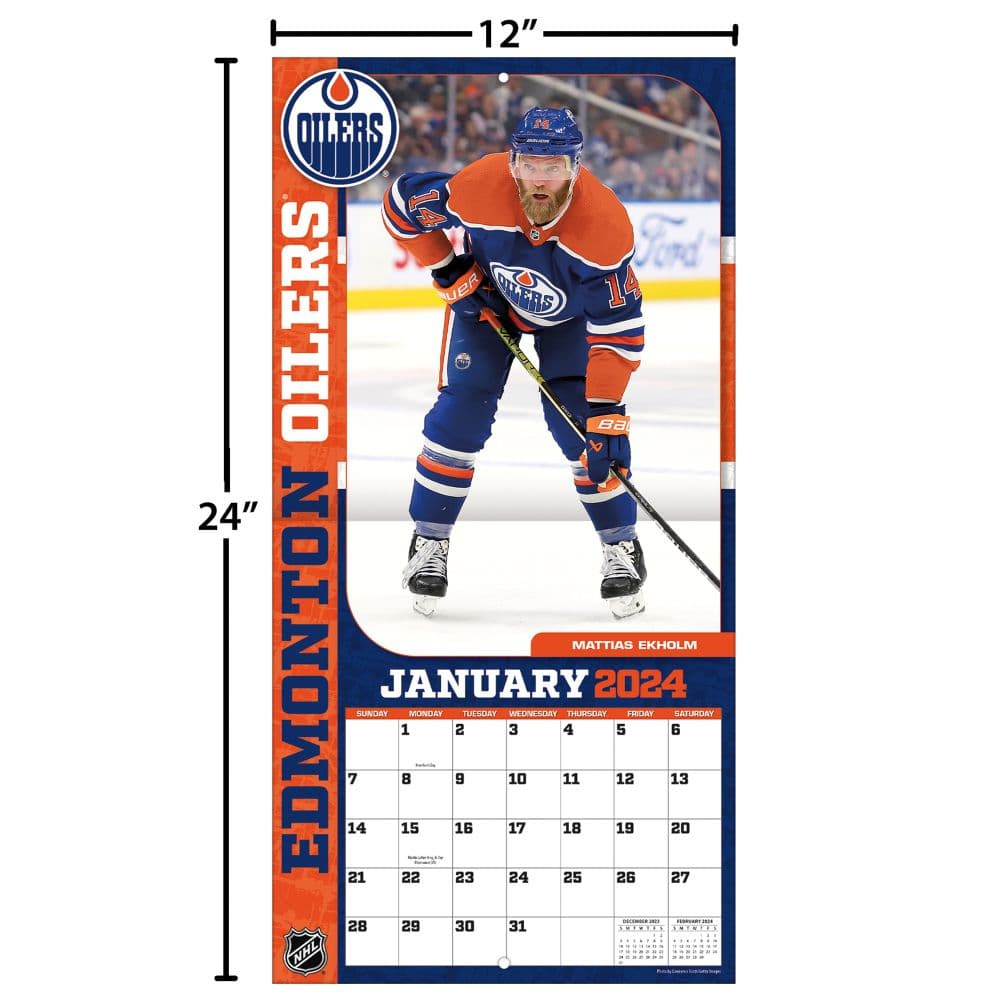 Edmonton Oilers 2024 Wall Calendar