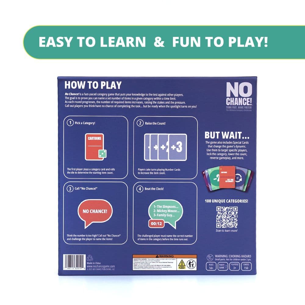 No Chance Base Card Game First Alternate Image