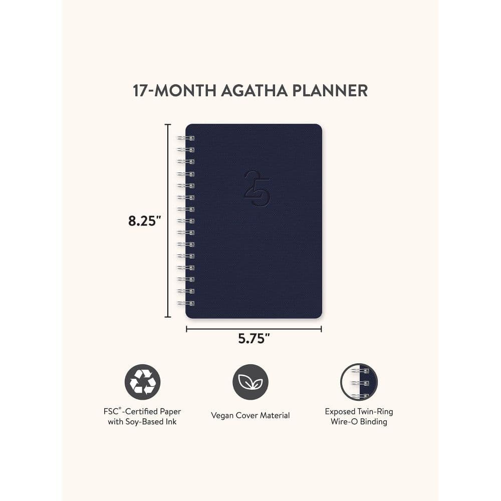 Cambridge Blue Agatha 2025 Planner Eighth Alternate Image width=&quot;1000&quot; height=&quot;1000&quot;