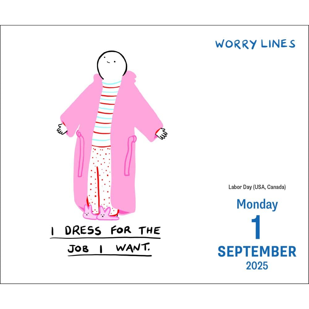 Worry Lines 2025 Desk Calendar Fourth Alternate Image width=&quot;1000&quot; height=&quot;1000&quot;