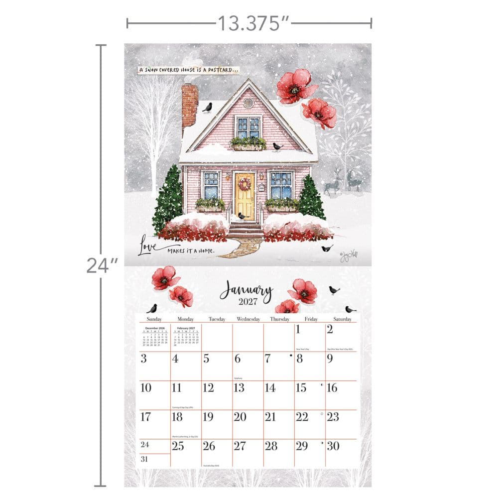 Bless This Home 2027 Wall Calendar by Joy Hall Third Alternate Image