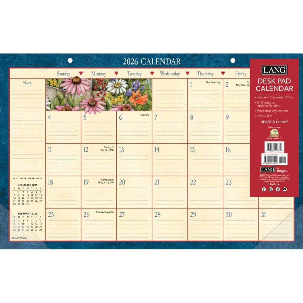 Heart and Home 2026 Desk Pad Main Image