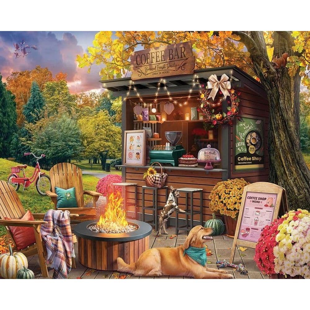 Parkside Coffee Retreat 1000 Piece Puzzle by Olena Stadnyk First Alternate Image