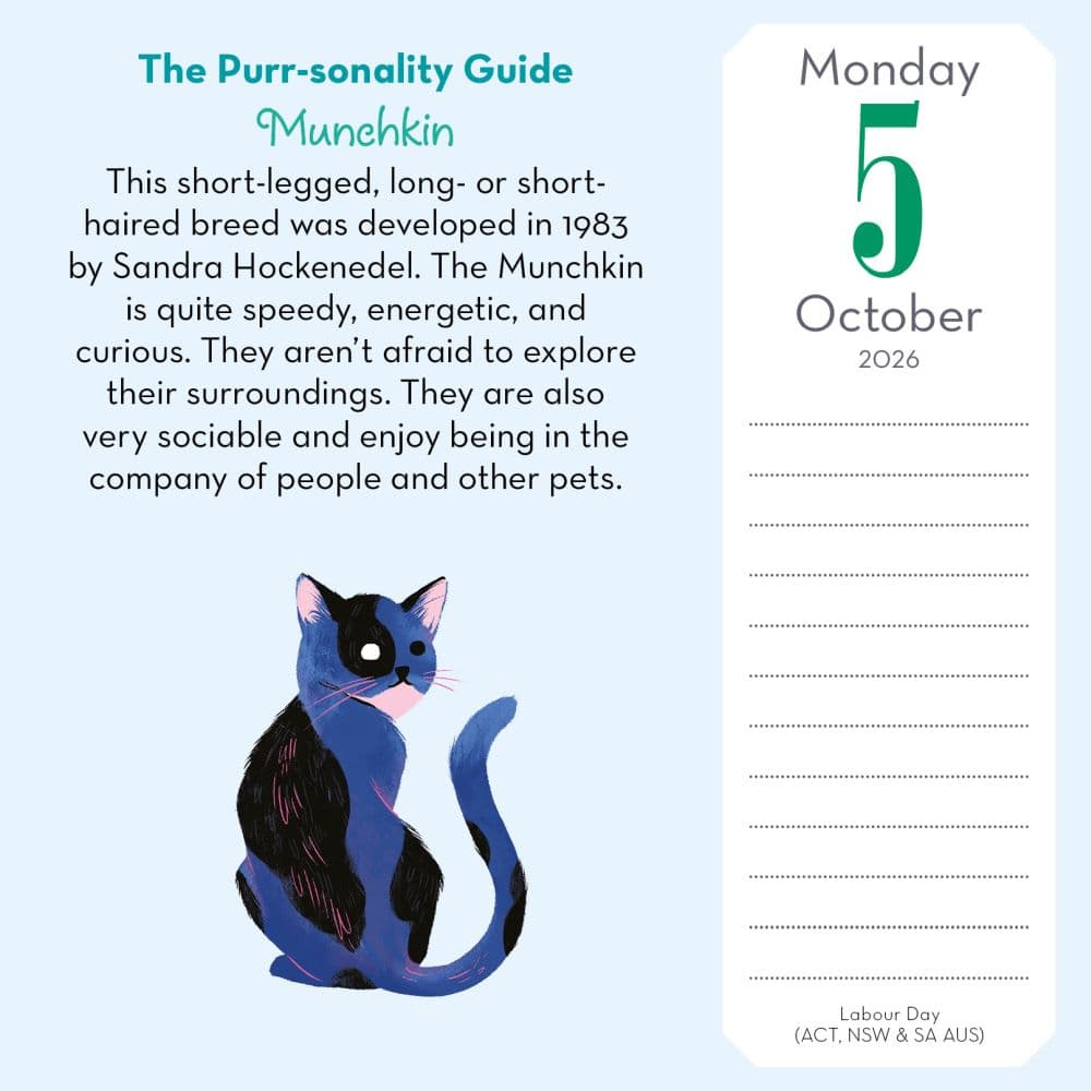 Cat Trivia 2026 Desk Calendar Second Alternate Image