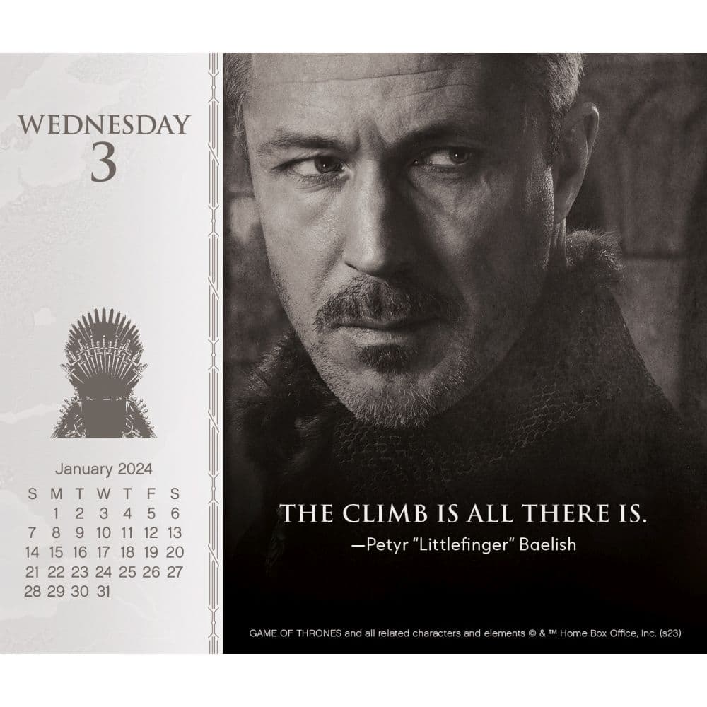 Game of Thrones 2024 Desk Calendar Fourth Alternate Image width=&quot;1000&quot; height=&quot;1000&quot;