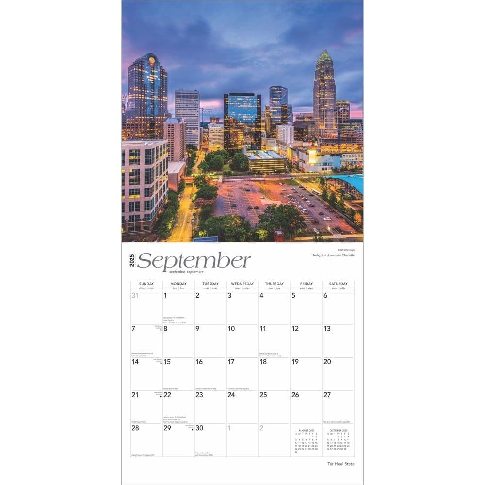 Tar Heel State North Carolina 2025 Wall Calendar Third Alternate Image width=&quot;1000&quot; height=&quot;1000&quot;