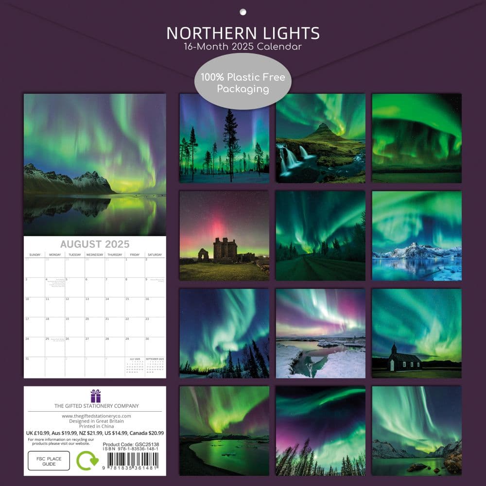 Northern Lights 2025 Wall Calendar First Alternate Image width=&quot;1000&quot; height=&quot;1000&quot;