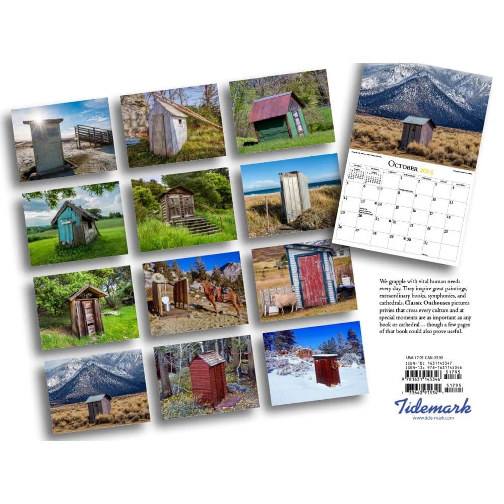 Classic Outhouses 2025 Wall Calendar First Alternate Image width=&quot;1000&quot; height=&quot;1000&quot;