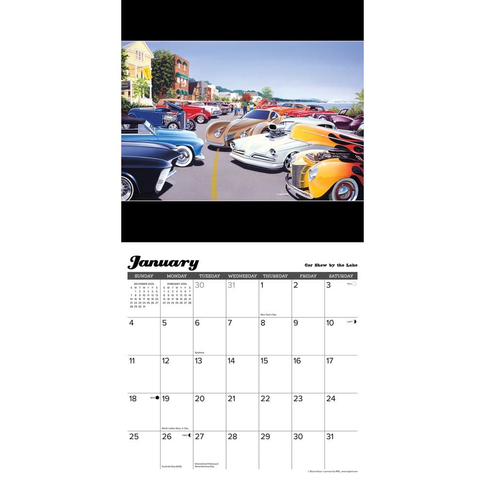 Classic Cruisin and Chrome 2026 Wall Calendar Second Alternate Image