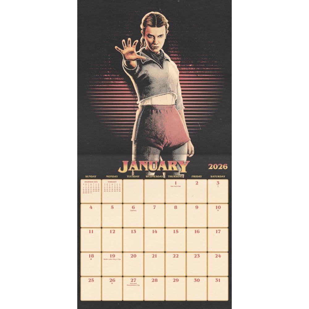 Stranger Things Collectors Edition 2026 Wall Calendar Third Alternate Image