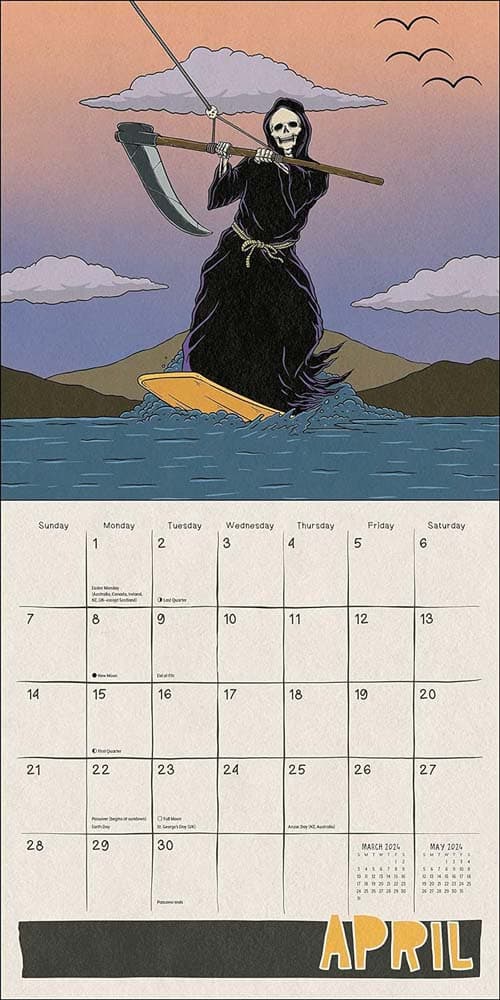Death Takes a Holiday 2024 Wall Calendar - Calendars.com