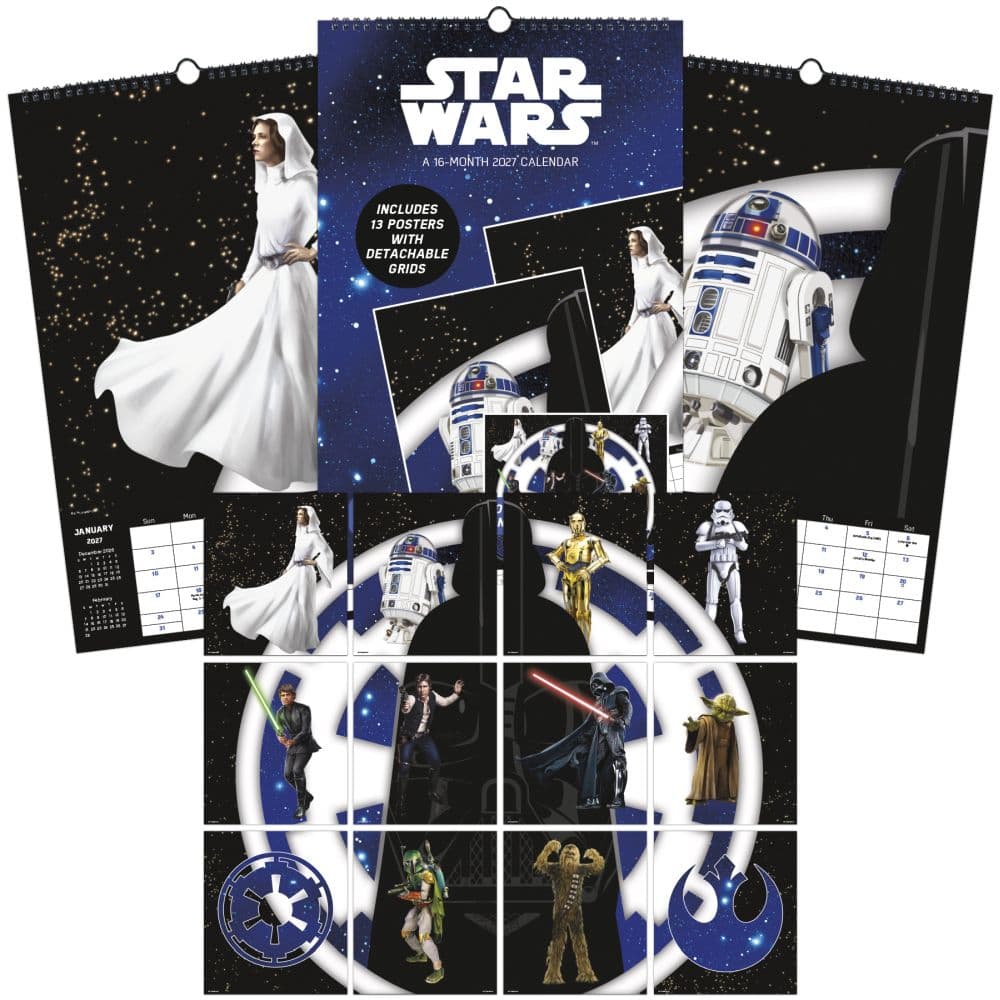 Star Wars Poster 2027 Slim Wall Calendar Eighth Alternate Image