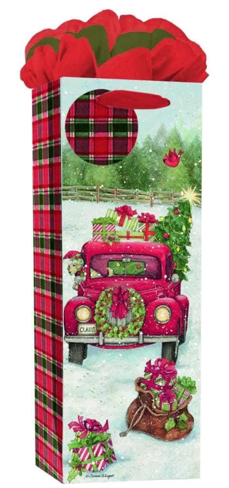 Santa&#39;s Truck Bottle GoGo Gift Bag by Susan Winget Main Image