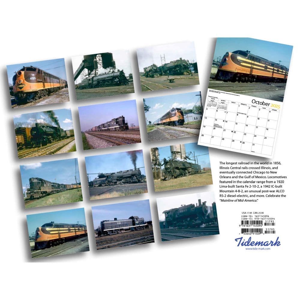 Illinois Central Railroad 2025 Wall Calendar First Alternate Image width=&quot;1000&quot; height=&quot;1000&quot;