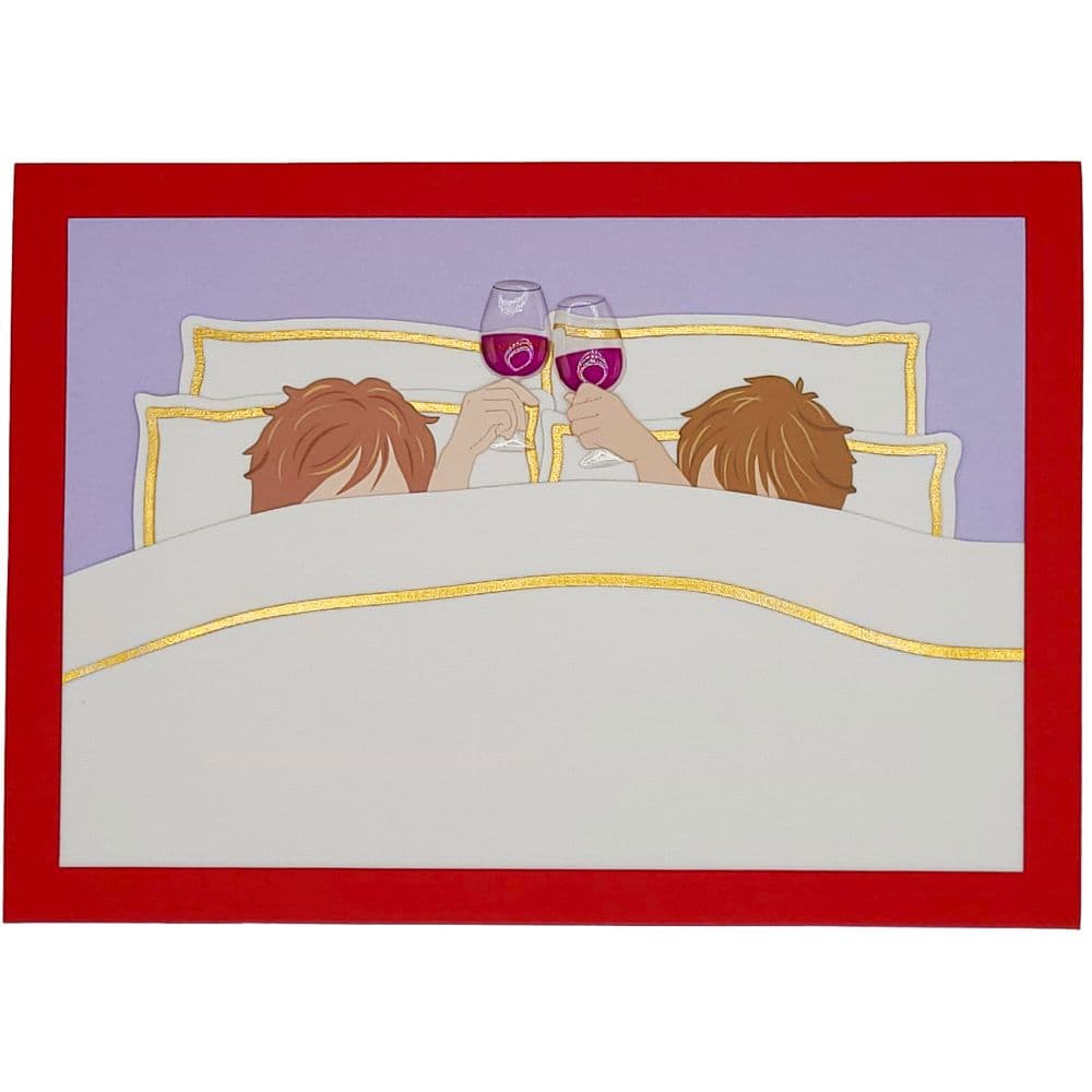 Wine in Bed Valentine Card First Alternate Image