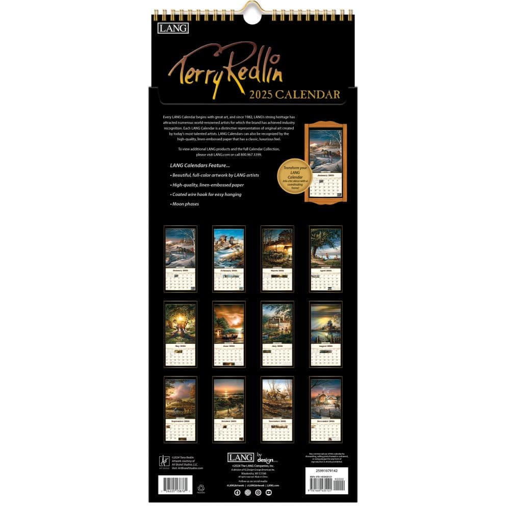 Terry Redlin 2025 Vertical Wall Calendar by Terry Redlin_ALT3