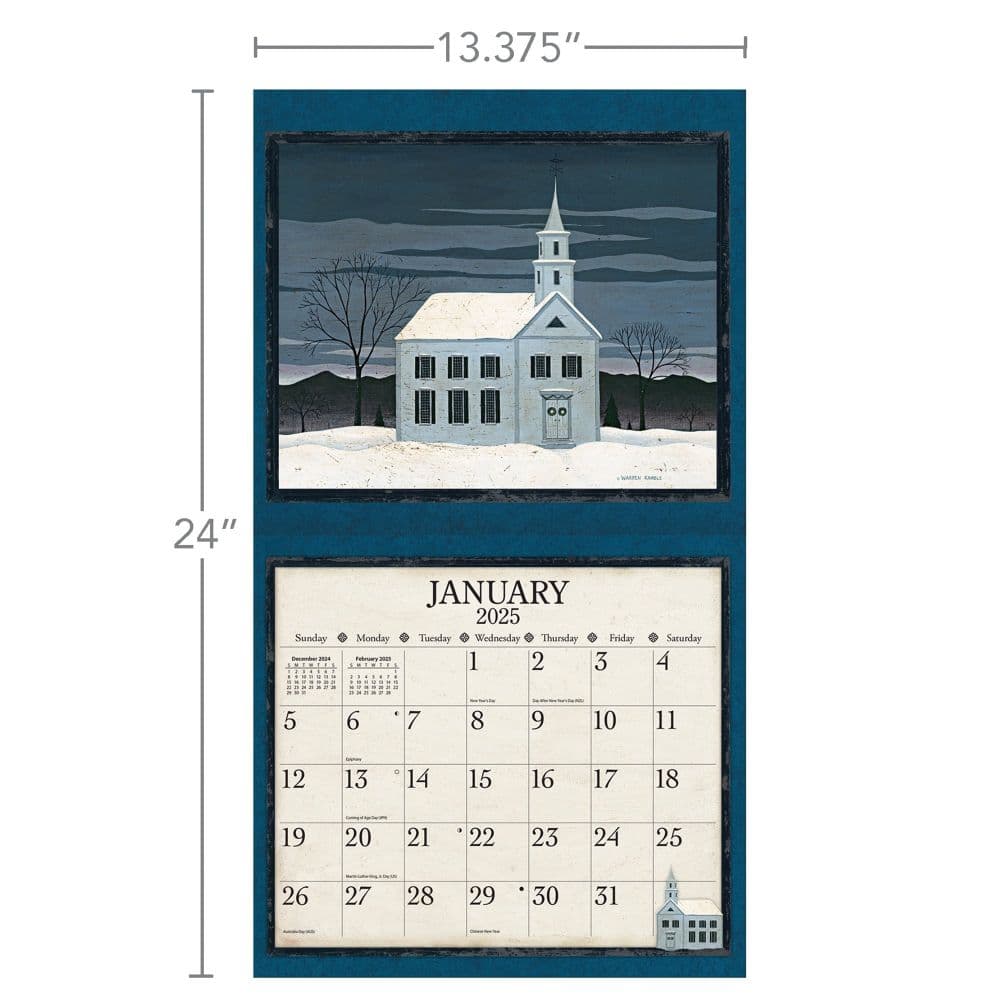 Warren Kimble 2025 Wall Calendar