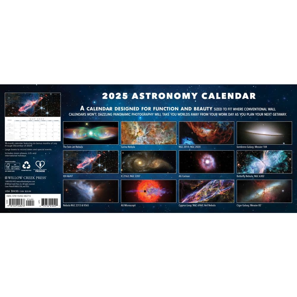 Astronomy Panoramic 2025 Wall Calendar