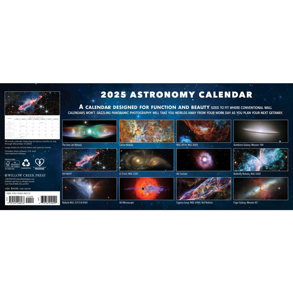 Astronomy Panoramic 2025 Wall Calendar First Alternate Image width="1000" height="1000"