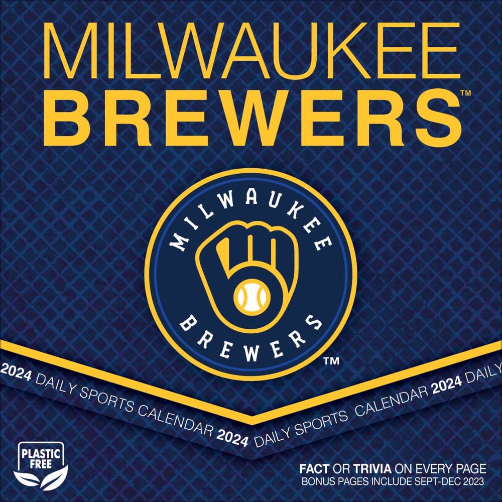 image MLB Milwaukee Brewers 2024 Desk Calendar Main