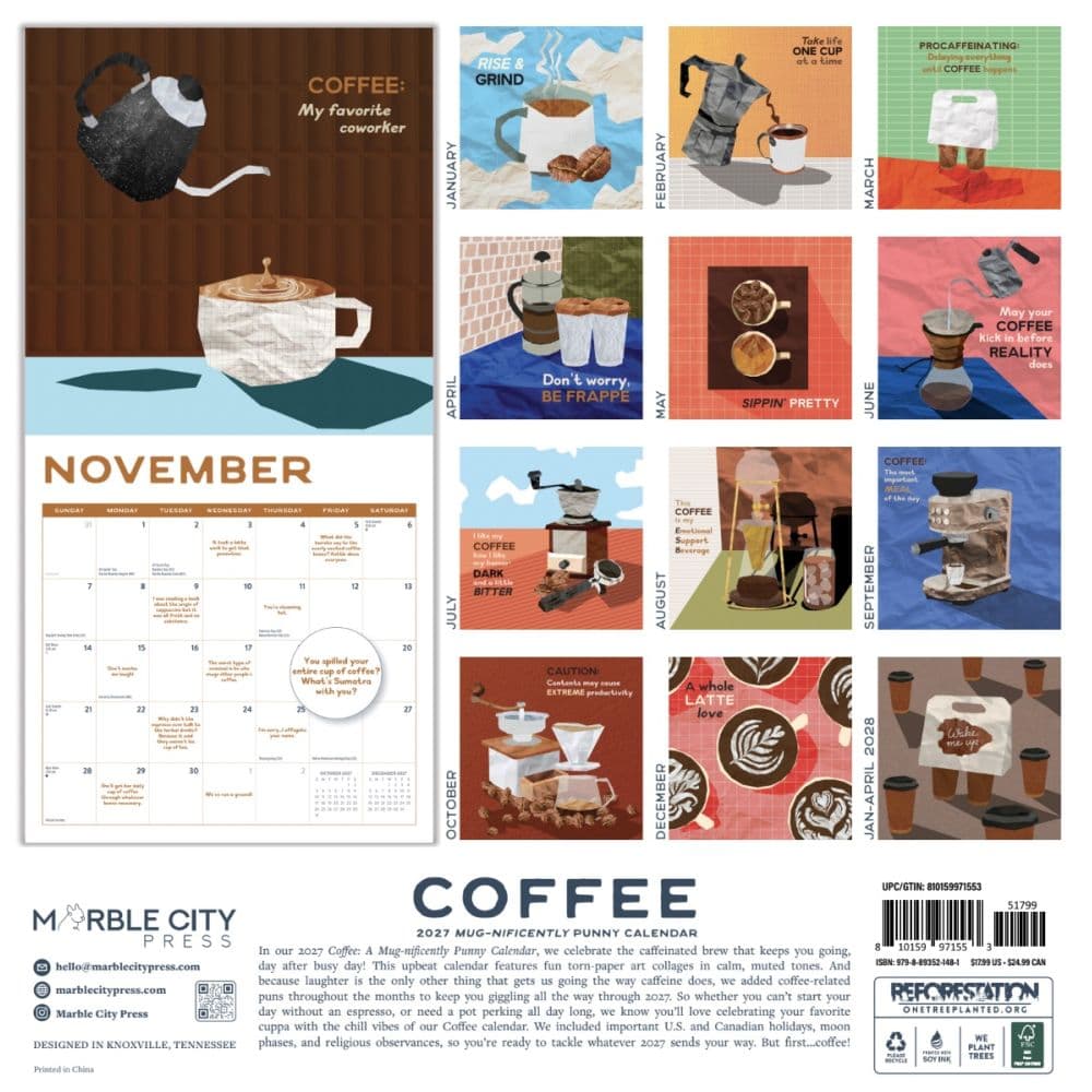 Coffee Mug-nificently Punny 2027 Wall Calendar First Alternate Image