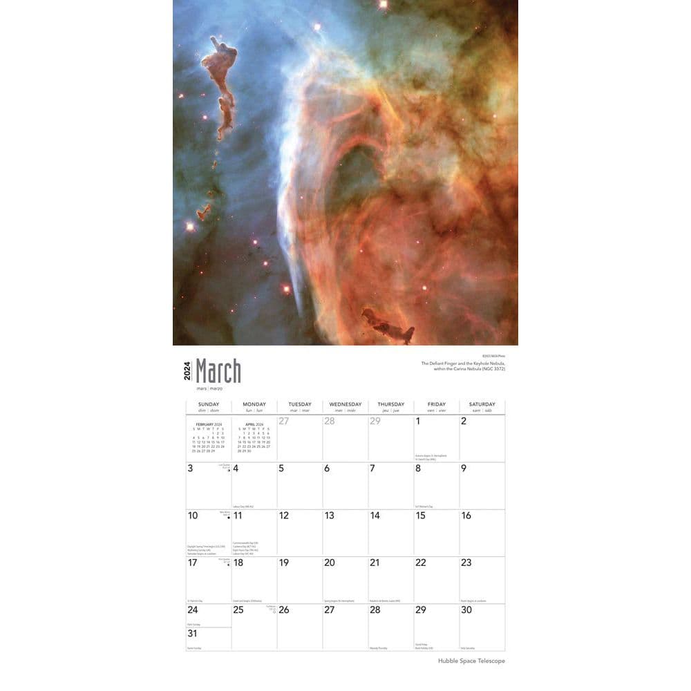Hubble Space Telescope 2024 Wall Calendar Alternate Image 2