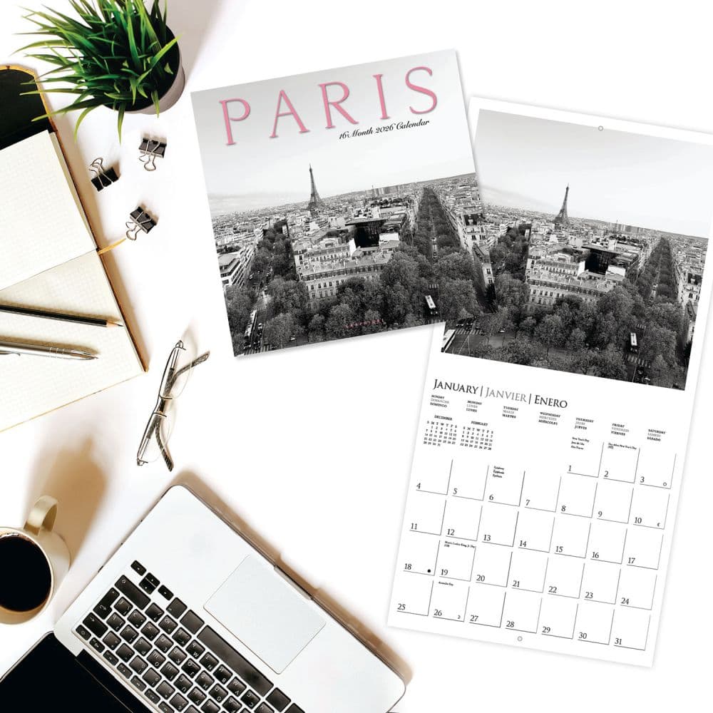 Paris 2026 Wall Calendar Fourth Alternate Image