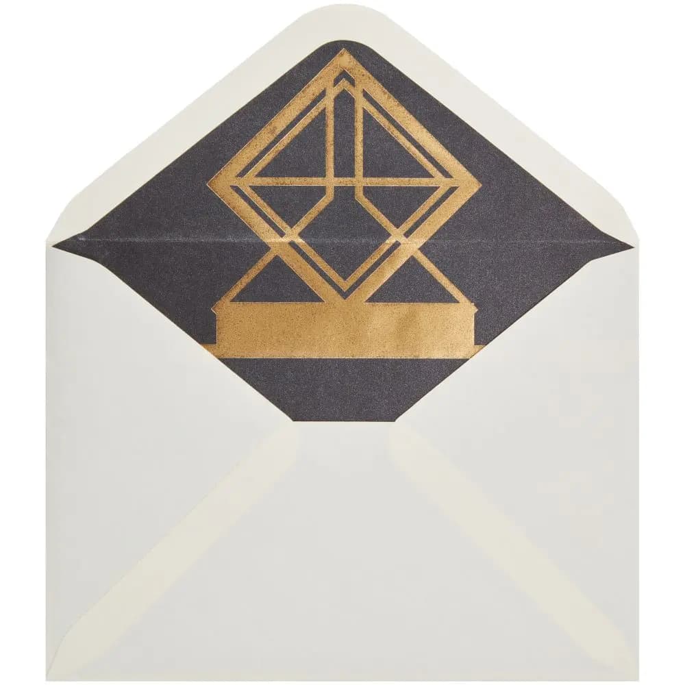 Laser Cut Deco Wood Birthday Card envelope