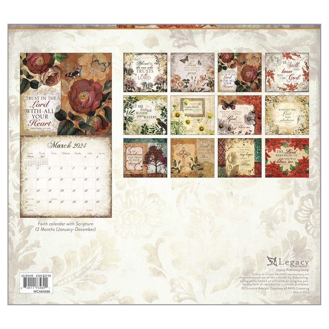 Walk By Faith Adolph 2024 Wall Calendar - Calendars.com