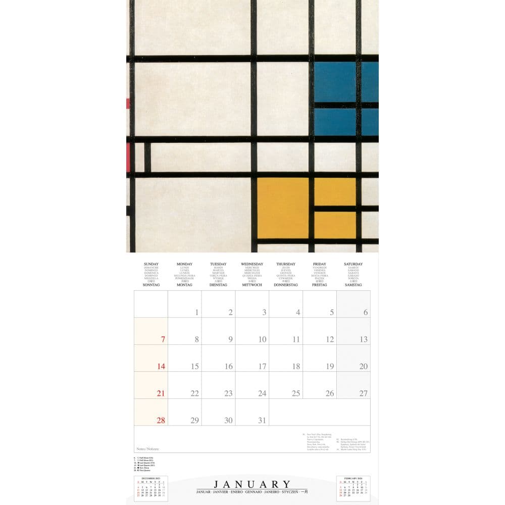 Mondrian 2024 Wall Calendar Second Alternate Image width=&quot;1000&quot; height=&quot;1000&quot;