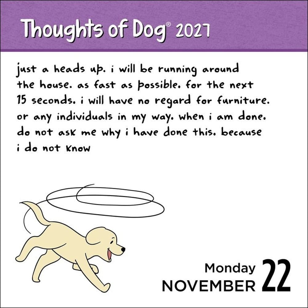 Thoughts of Dog 2027 Desk Calendar Second Alternate Image