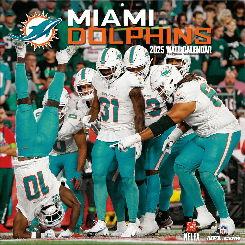 NFL Miami Dolphins 2025 Wall Calendar