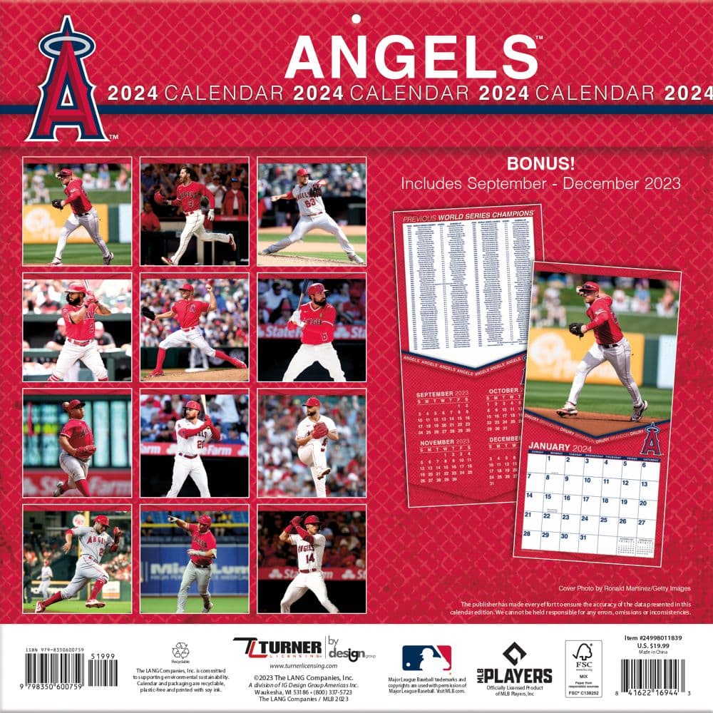 Los Angeles Angels 2024 Wall Calendar