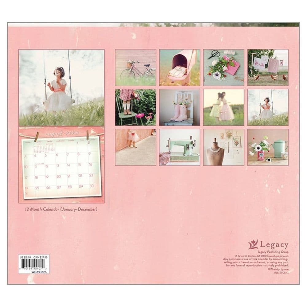 Vintage Pink 2025 Wall Calendar First Alternate Image width=&quot;1000&quot; height=&quot;1000&quot;