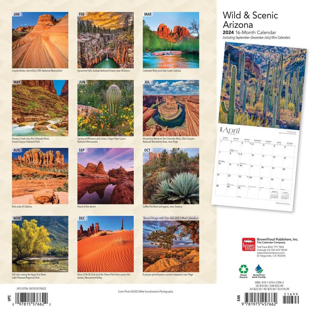 Arizona Wild and Scenic 2024 Wall Calendar First Alternate  Image width=&quot;1000&quot; height=&quot;1000&quot;