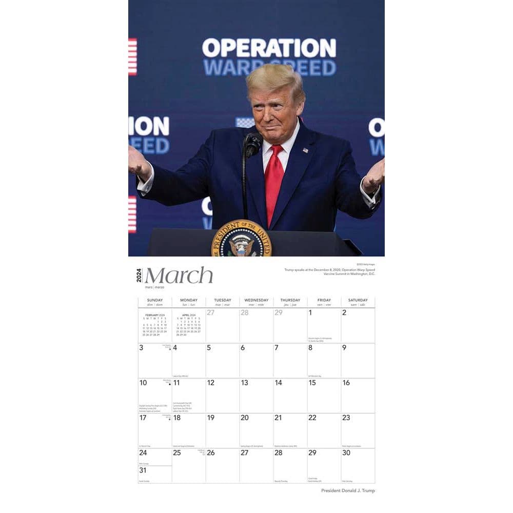 Trump President 2024 Wall Calendar Alternate Image 2