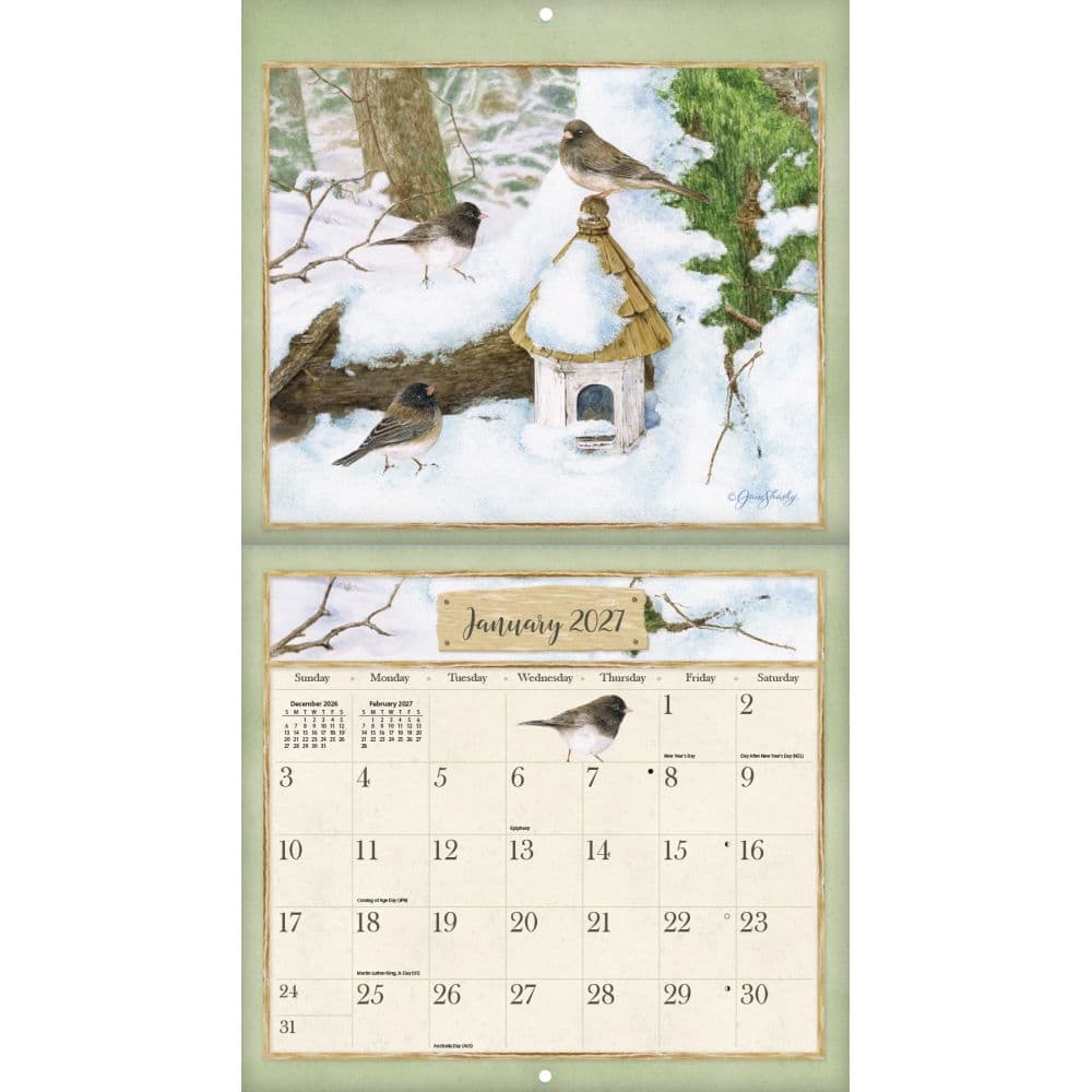 Birds in the Garden 2027 Wall Calendar by Jane Shasky Second Alternate Image