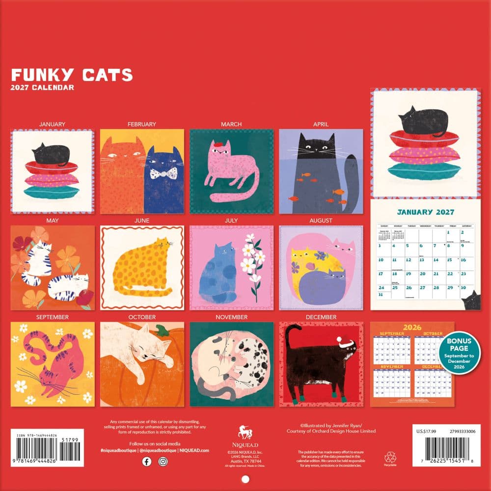 Funky Cats 2027 Wall Calendar First Alternate Image
