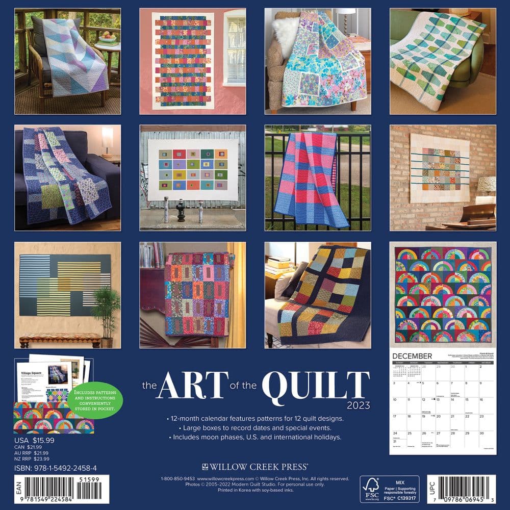 Art of the Quilt 2023 Wall Calendar - Calendars.com