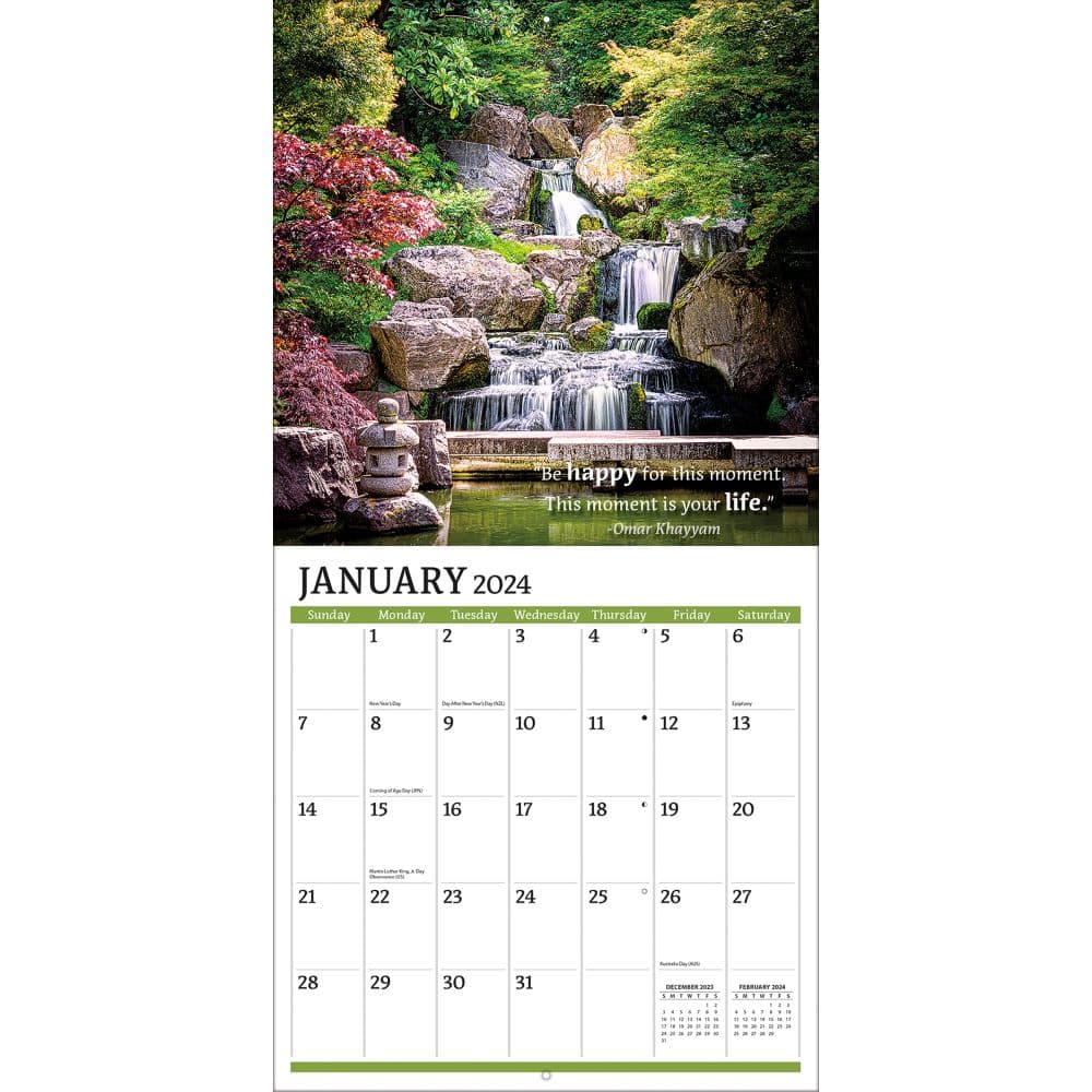 Zen Photo 2024 Mini Wall Calendar