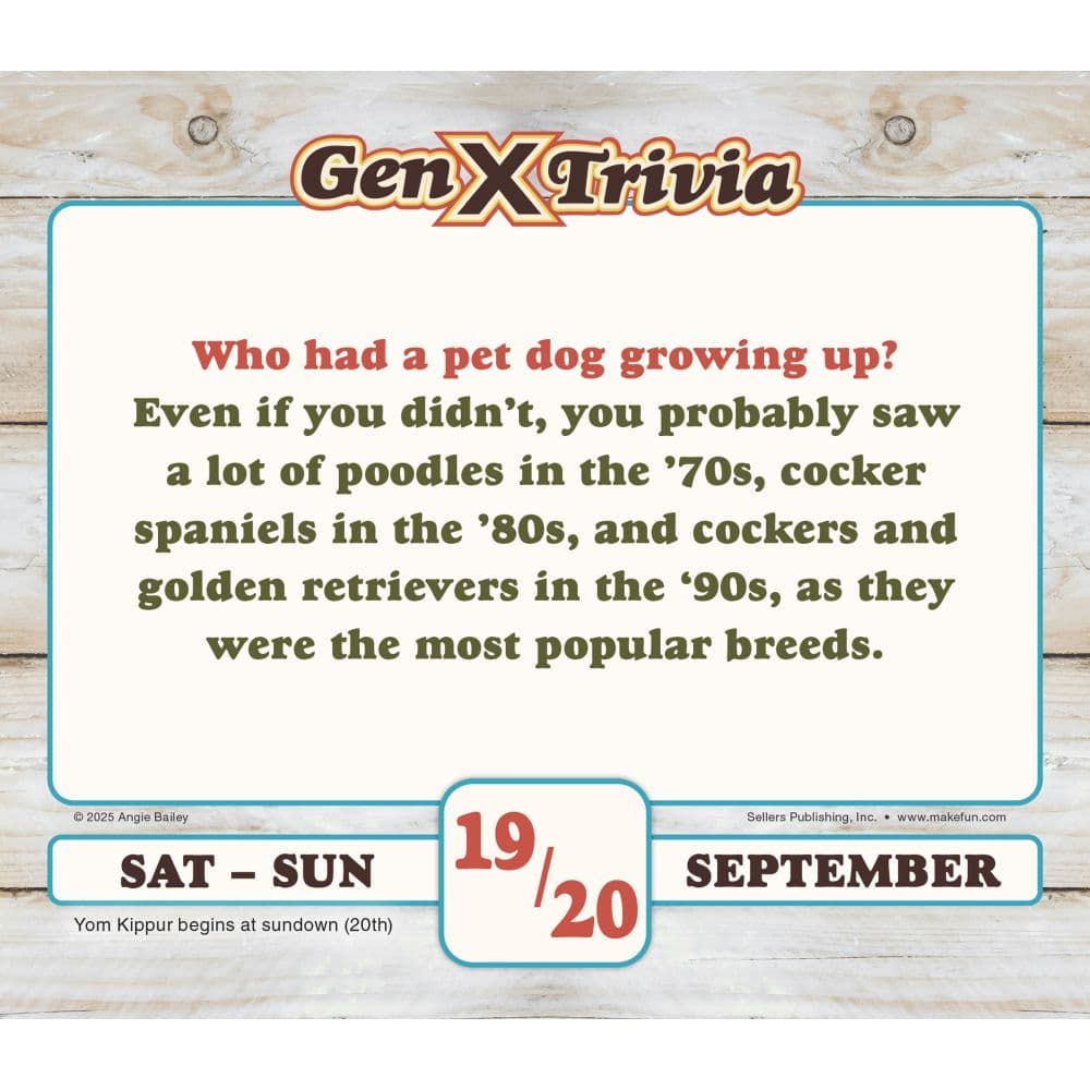Daily Gen X Trivia 2026 Desk Calendar third Alternate Image